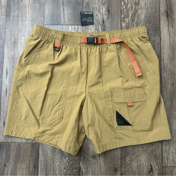 Eddie Bauer Floatilla Cargo Shorts 2.0 UPF 50+ Belted Bronze Mens size XL